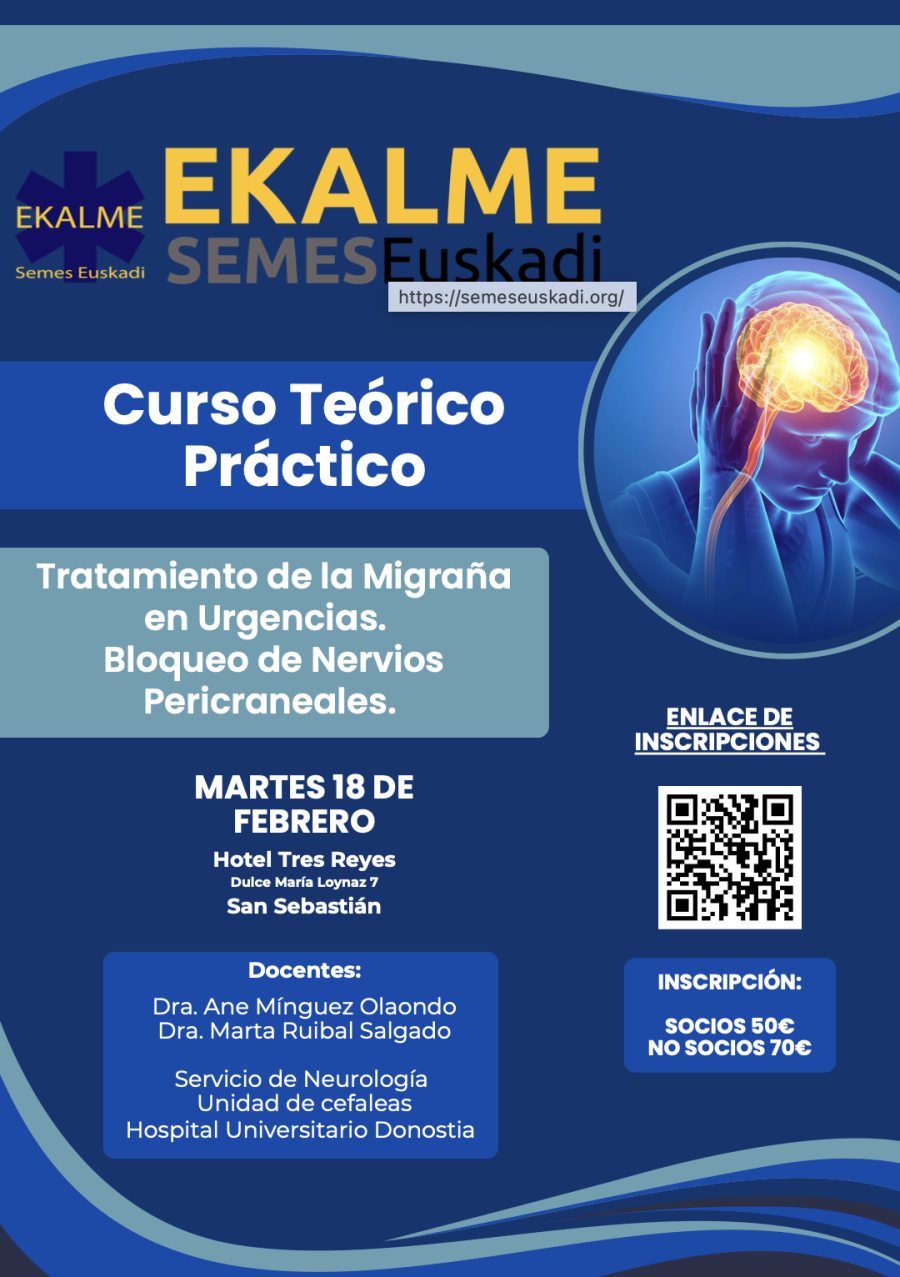 CURSO DE MANEJO DE LA MIGRAÑA EN EL SERVICIO DE URGENCIAS